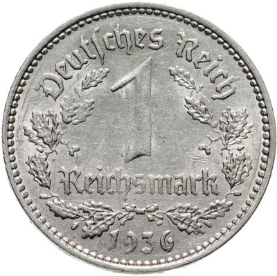 Купить Нацистская Германия (Третий Рейх) 1 рейхсмарка 1936 A