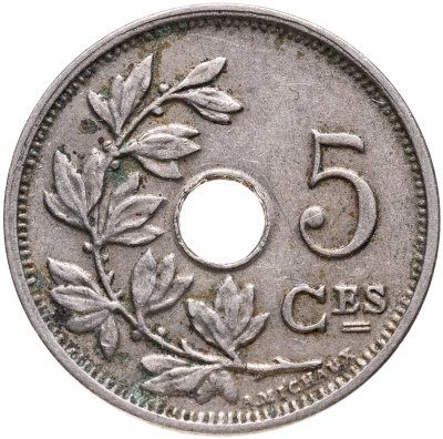 купить Бельгия 5 сантимов (centimes) 1914 Надпись на французском - 'ROYAUME DE BELGIQUE'