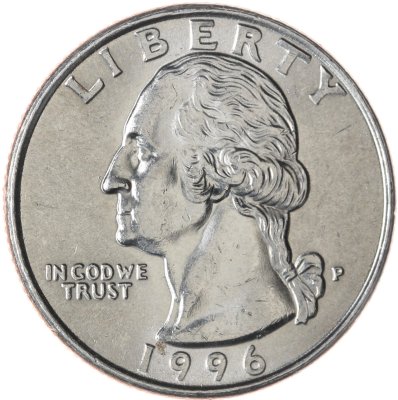 купить США 25 центов (квотер, 1/4 доллара, quarter dollar) 1996 Р "Washington Quarter"