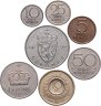 Купить Норвегия набор монет для обращения 1973-1991 (7 штук, полный номинальный ряд)