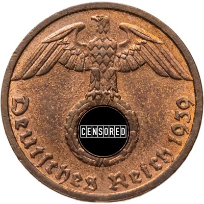 купить Германия, Третий рейх 1 рейхспфенниг (reichspfennig) 1939, знак монетного двора: "D" - Мюнхен