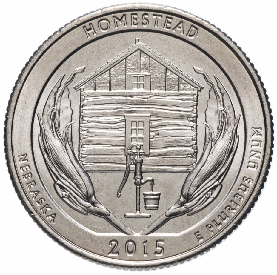купить США 1/4 доллара (25 центов, квотер) 2015 D — "Национальный монумент Хоумстед" (26-й парк)