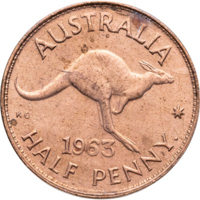 купить Австралия 1/2 пенни (penny) 1963