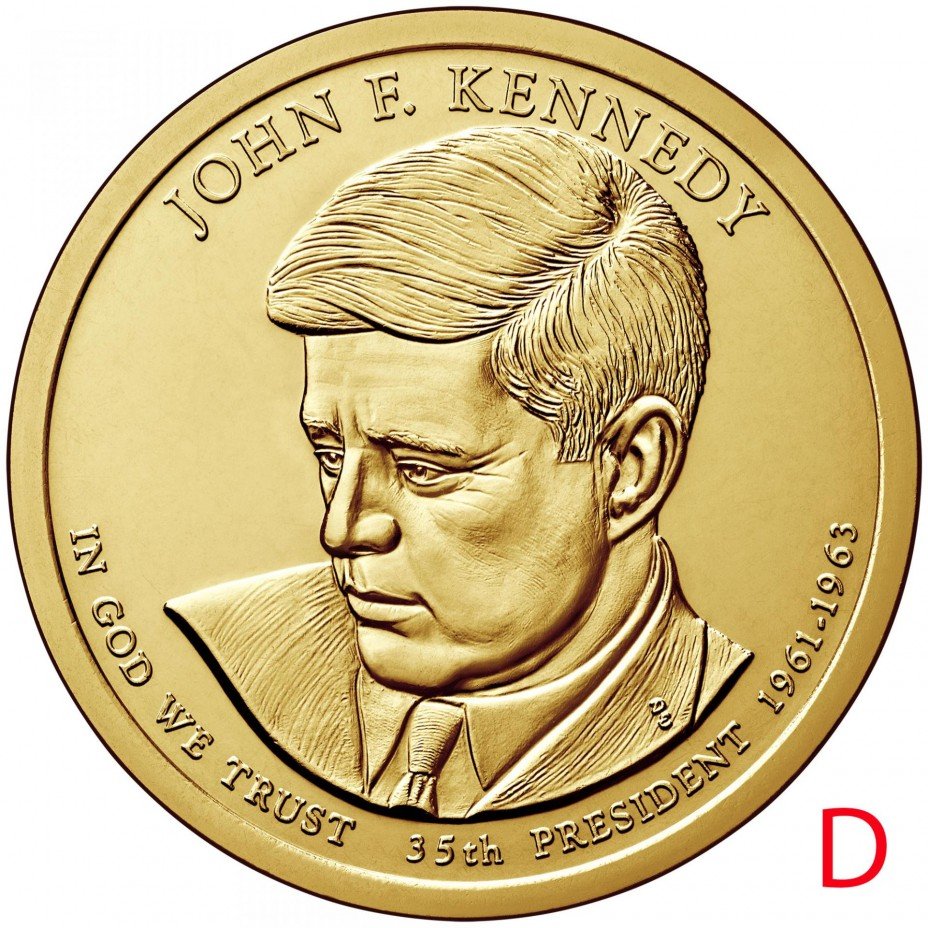 купить 1 доллар 2015 D Джон Кеннеди (35-й президент США)