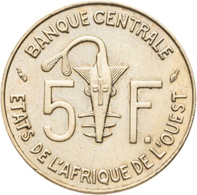 купить Западная Африка (BCEAO) 5 франков (francs) 1980