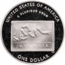 Купить США 1 доллар (dollar) 2006   "300 лет со дня рождения Бенджамина Франклина /змея/" (в слабе)