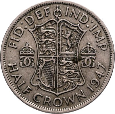 купить Великобритания 1/2 кроны (crown) 1947