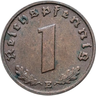 купить Германия, Третий рейх 1 рейхспфенниг (reichspfennig) 1937 "Е"