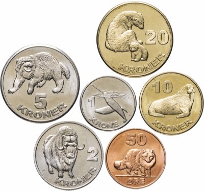 Купить Гренландия набор из 6  монетовидных жетонов 2010 "Фауна"