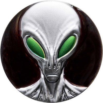 купить Камерун 2000 франков 2025 "НЛО инопланетянин зеленые глаза" в футляре, с сертификатом