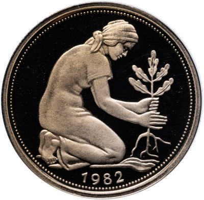 купить Германия 50 пфеннигов (pfennig) 1982, знак монетного двора: "D" - Мюнхен