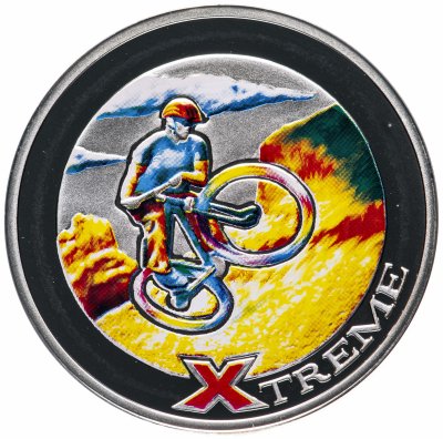 купить Андорра 10 динеров 2007 "Экстремальные виды спорта: горный велосипед"