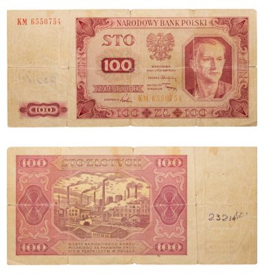 купить Польша 100 злотых 1948
