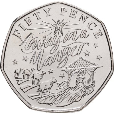 купить Гернси 50 пенсов 2020 "Рождественские гимны - Away in a Manger"