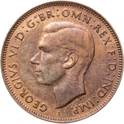 купить Австралия 1/2 пенни (penny) 1942 точка после "PENNY"