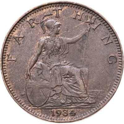 купить Великобритания 1 фартинг (farthing) 1934
