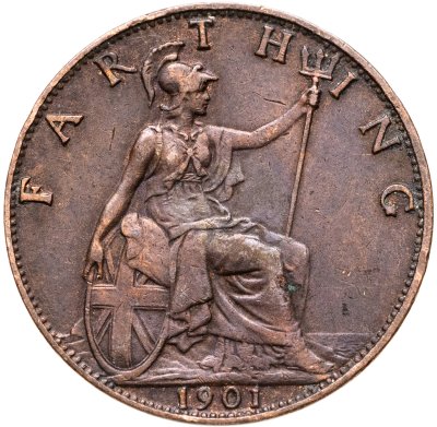 купить Великобритания 1 фартинг (farthing) 1901