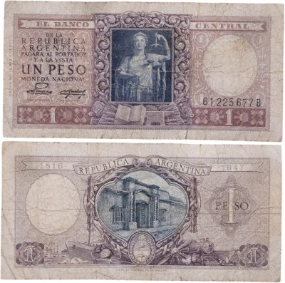 купить Аргентина 1 песо 1947
