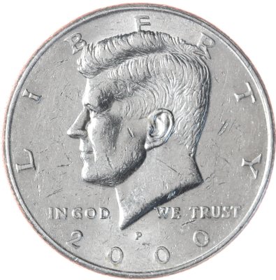купить США 50 центов (1/2 доллара, half dollar) 2000 P Kennedy Half Dollar (Кеннеди) знак монетного двора "P" - Филадельфия
