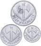 Купить Франция, набор 3 монет: 50 сантимов, 1, 2 франка 1942-1943