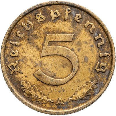 купить Германия (Третий рейх) 5 рейхспфеннигов (reichspfennig) 1938