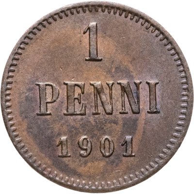 купить 1 пенни (penni) 1901, монета для Финляндии