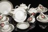 Купить Сервиз чайный "Роза" на 5 персон (19 предмета), форма "Весенняя" С.Е. Яковлевой, фарфор, роспись, деколь, золочение, Ленинградский фарфоровый завод (ЛФЗ), СССР, 1970-1991 гг.