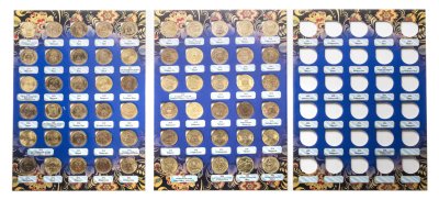 купить Альбом памятных 10 рублевых монет серии: "Города Воинской славы (ГВС)", "Человек труда" 2010-2021 (60 монет)