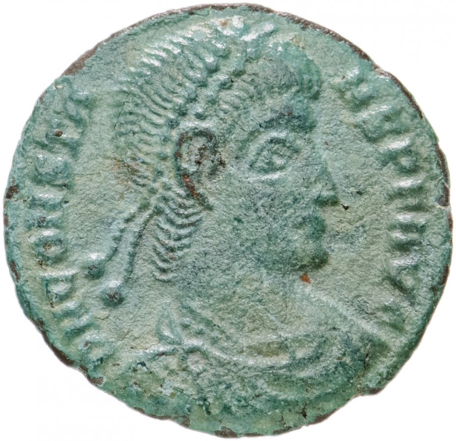 купить Римская Империя, Констант, 333–350 гг, Центенионалий (реверс: император в доспехах стоит на корабле, держит Феникса на шаре)