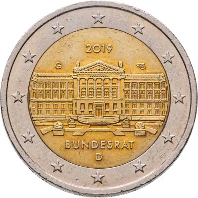 купить Германия 2 евро 2019 Бундесрат