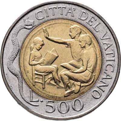 купить Ватикан 500 лир (lire) 1996