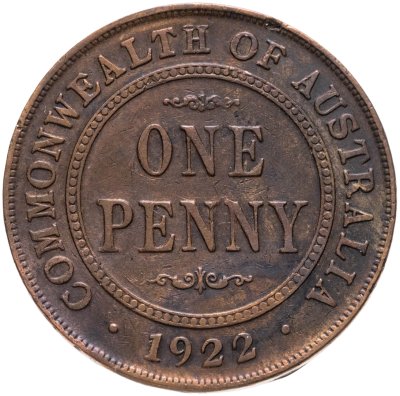 купить Австралия 1 пенни (penny) 1922