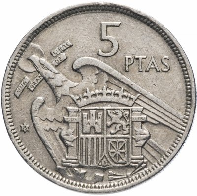купить Испания 5 песет (pesetas) 1957