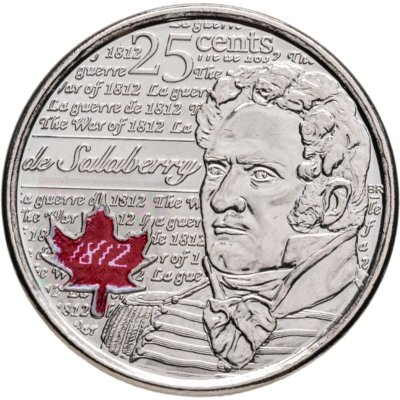 купить Канада 25 центов (квотер) 2013 "Война 1812 года - Шарль де Салаберри" Цветная
