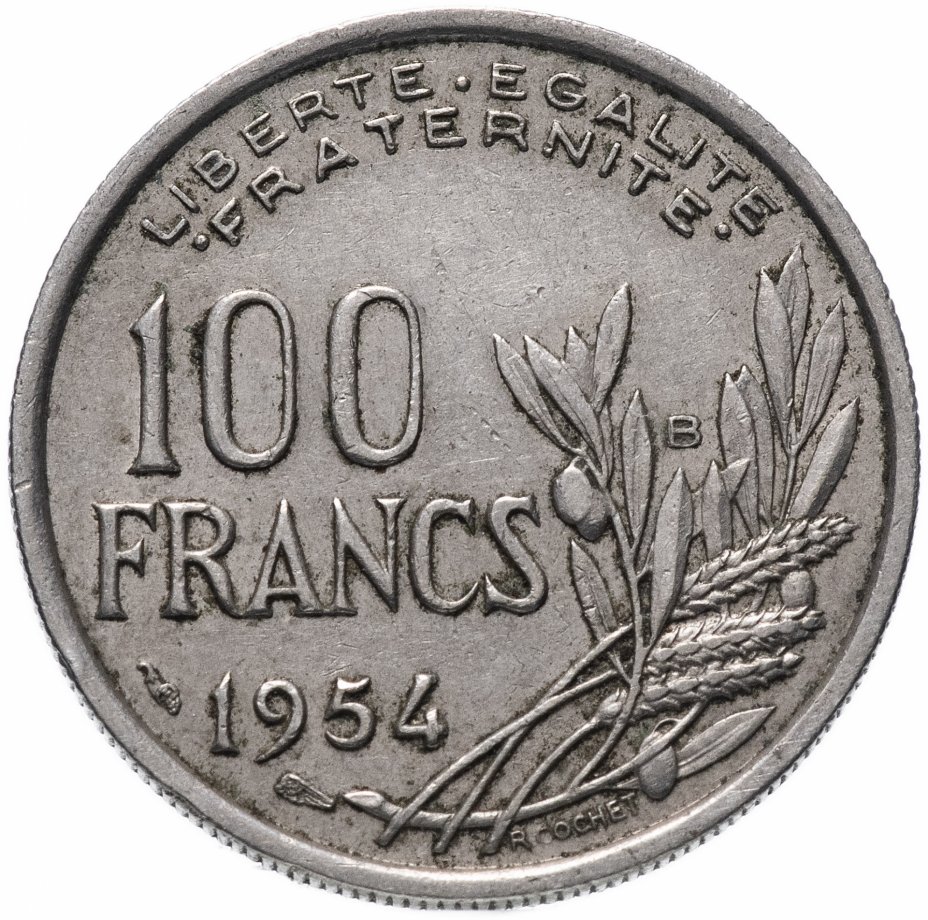 купить Франция 100 франков (francs) 1954