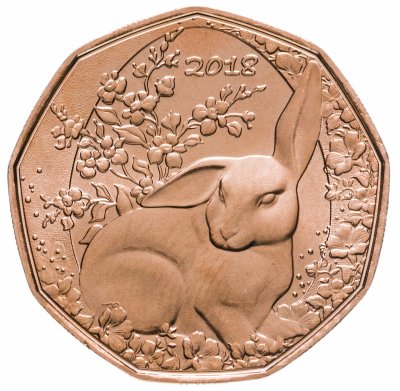 купить Австрия 5 евро 2018 "Пасхальный заяц"