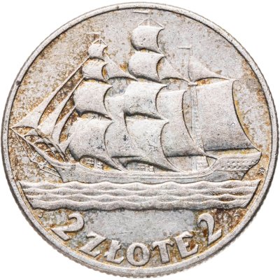 купить Польша 2 злотых 1936 "15 лет морскому порту Гдыня / Дар поморья"