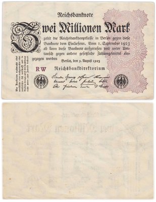 купить Германия 2000000 (2 миллиона) марок 1923 года