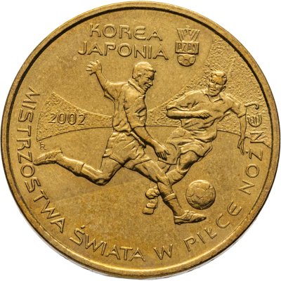 купить Польша 2 злотых (zlote) 2002 "Чемпионат мира по футболу 2002, Корея/Япония"