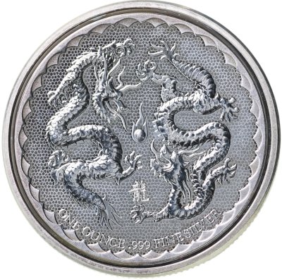 купить Ниуэ 2 доллара 2018 "Два дракона"