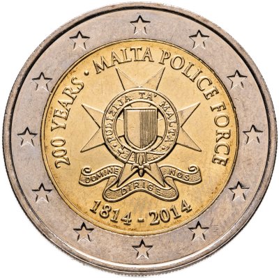 купить Мальта 2 евро 2014 "200 лет полиции Мальты"