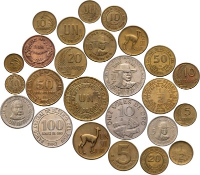 купить Перу набор из 25 монет 1935-1987