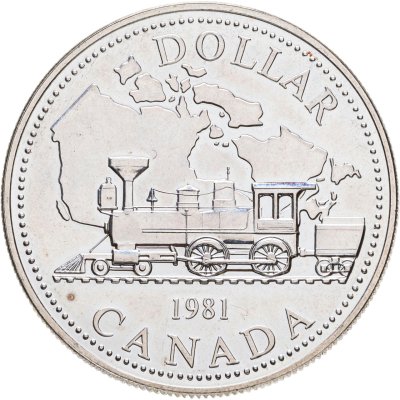 купить Канада 1 доллар (dollar) 1981 100 лет Трансконтинентальной железной дороге
