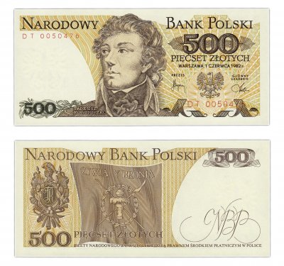 купить Польша 500 злотых 1982 (Pick 145d)
