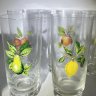Купить Набор из 6 стаканов "Фрукты", стекло, деколь, СССР, 1970-1990 гг.