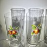Купить Набор из 6 стаканов "Фрукты", стекло, деколь, СССР, 1970-1990 гг.