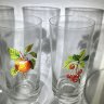 Купить Набор из 6 стаканов "Фрукты", стекло, деколь, СССР, 1970-1990 гг.