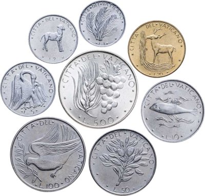 купить Ватикан годовой набор из 8 монет 1973