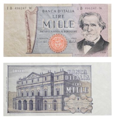 купить Италия 1000 лир 1969 года