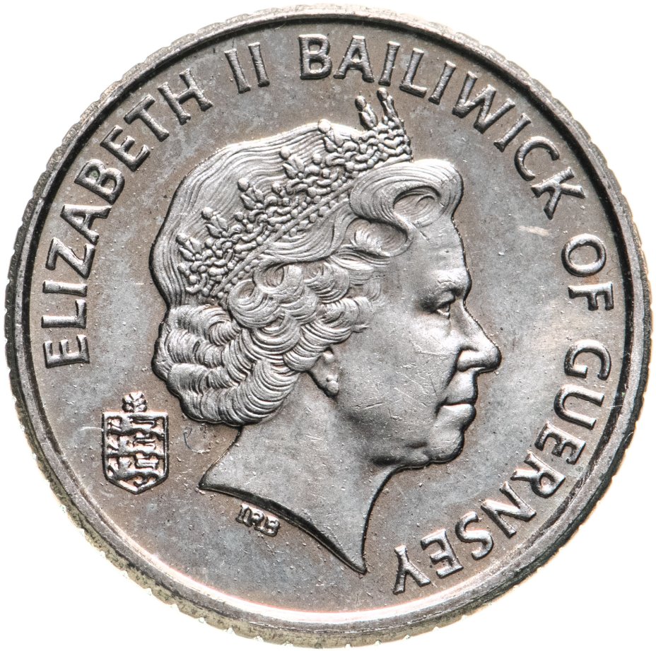 Монета гернси 5 пенсов (pence) 1999 стоимостью 126 руб.